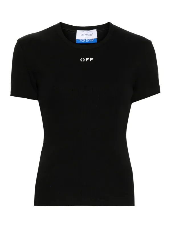 Off-White OffWhite Damen Shirt Schwarz Kurzarm Rundhals