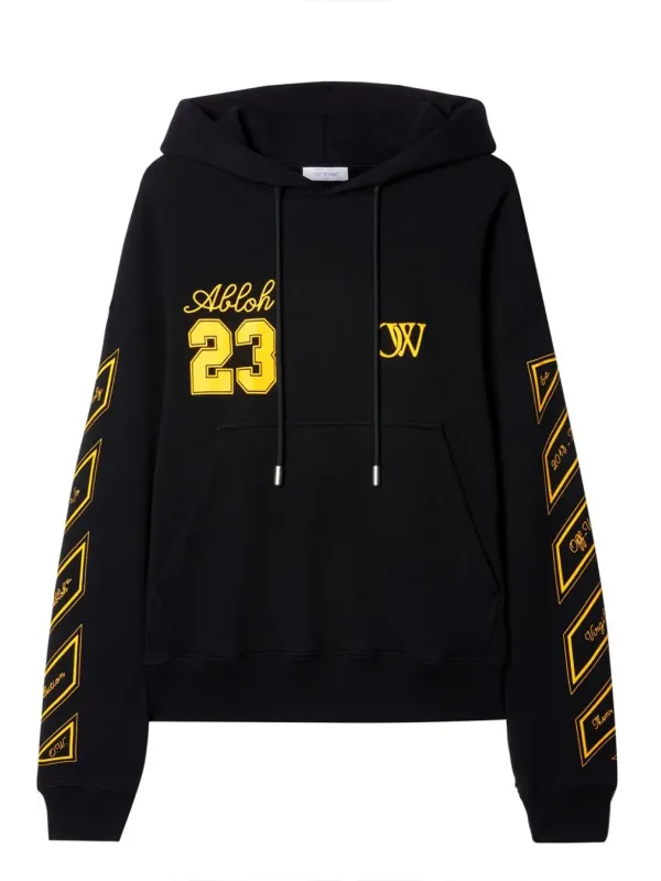 Off-White Offwhite Herren Fleece Hoodie Schwarz Herbst Winte