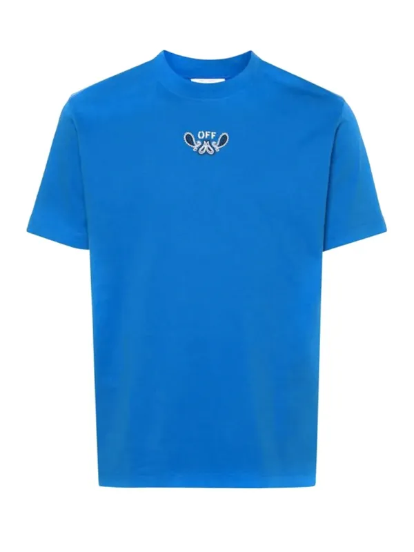 Off-White Herbstliches Offwhite Herren TShirt in Azurblau au