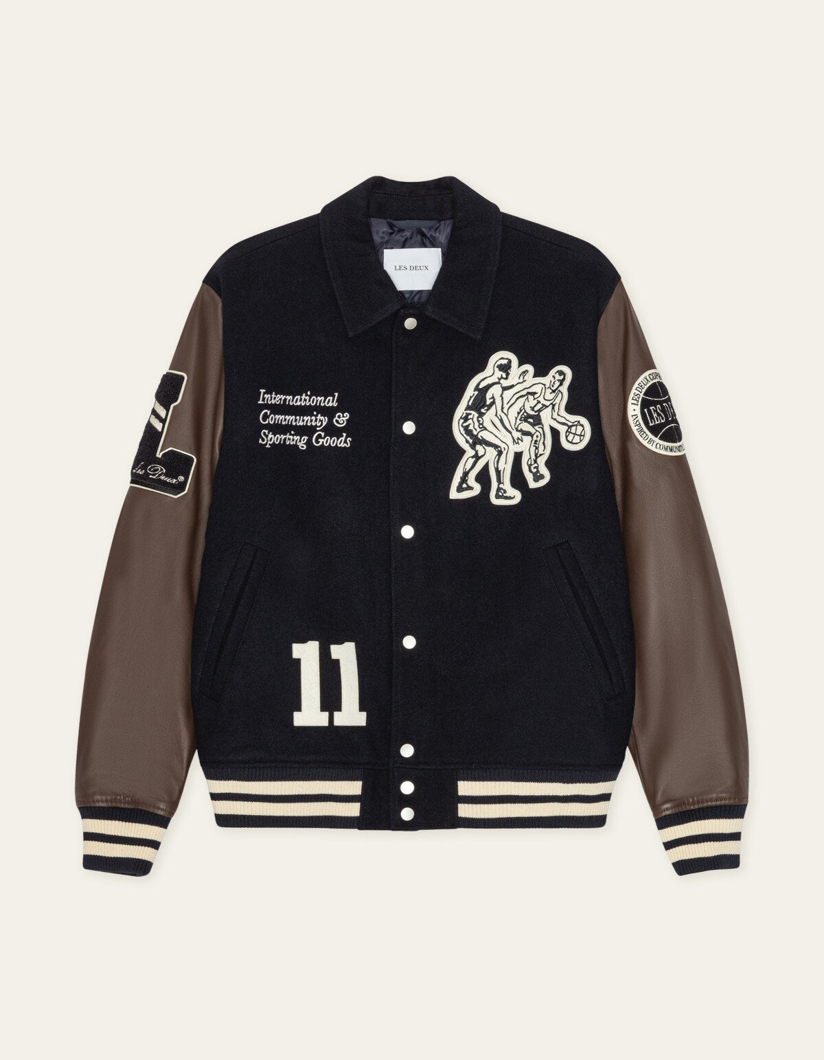 Basket Varsity Wool Jacket - Dark Navy
