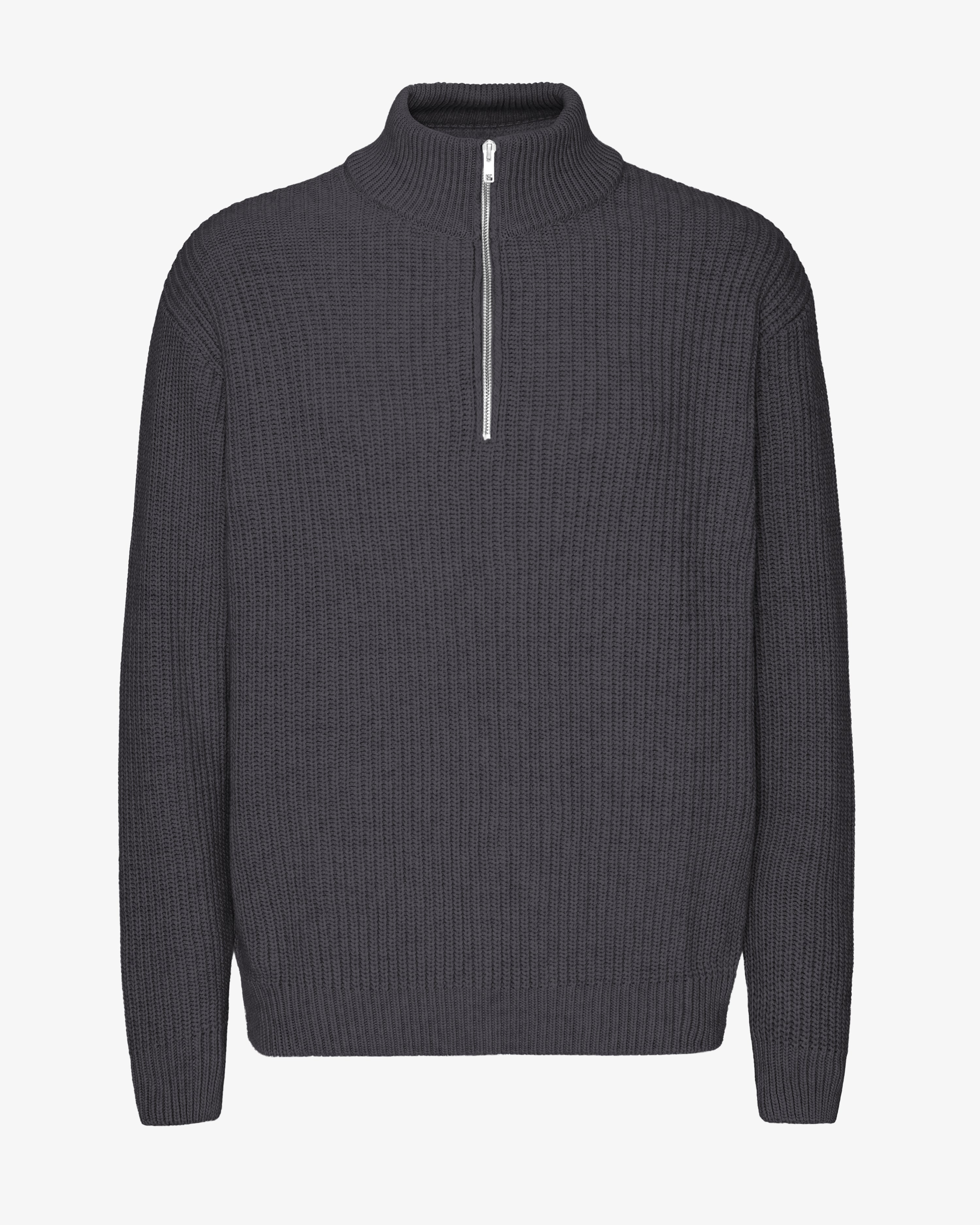 Merino Quarter Zip - Lava Grey