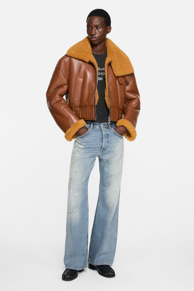 Bikerjacke aus Shearling