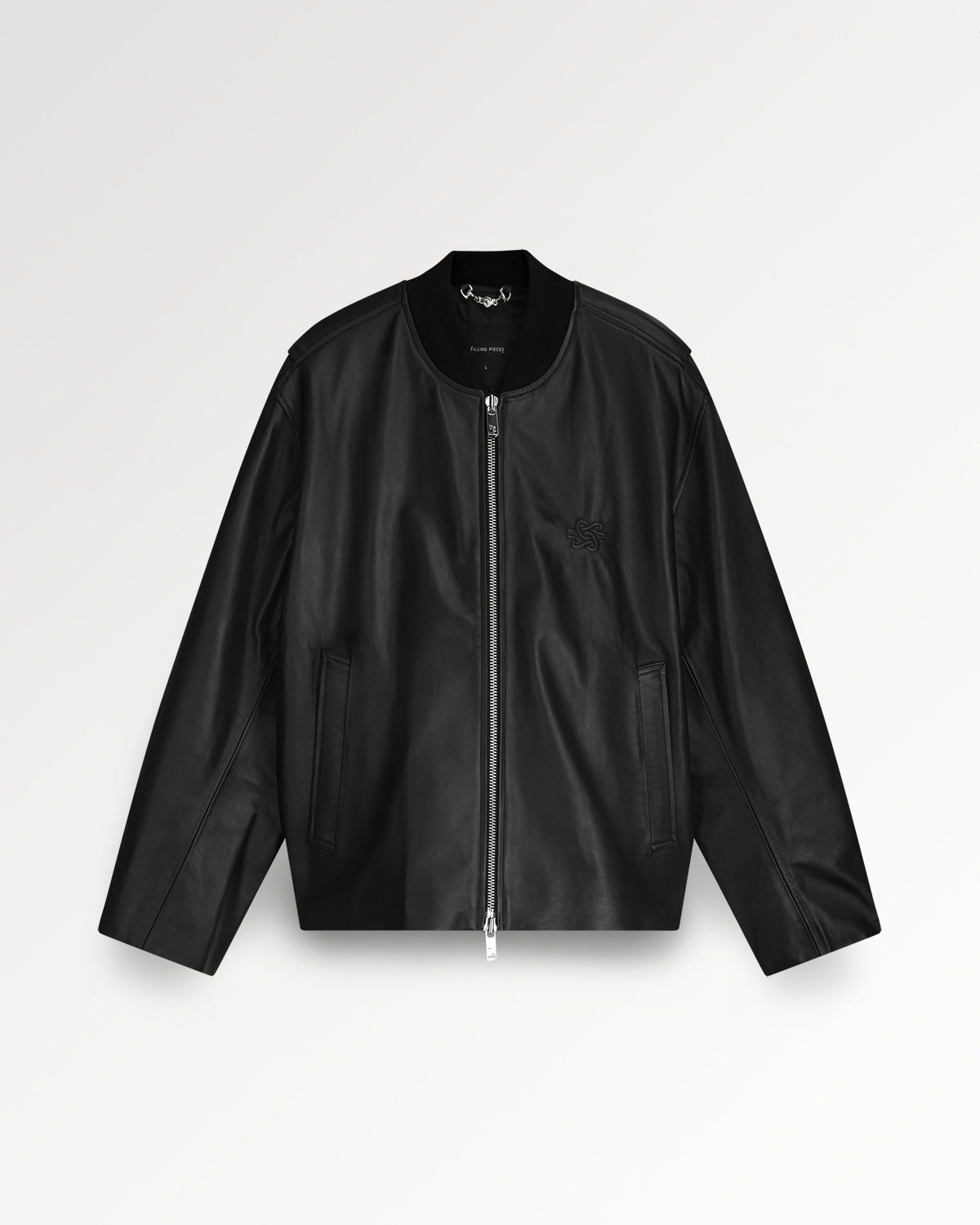 Leather Bomber Jacket Black