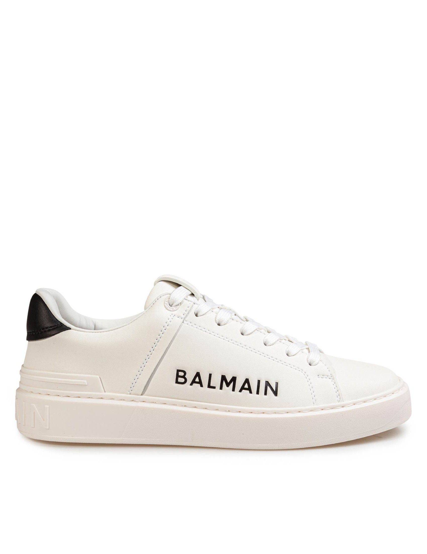 Balmain Schwarz-weiß Kalbsleder Sneakers