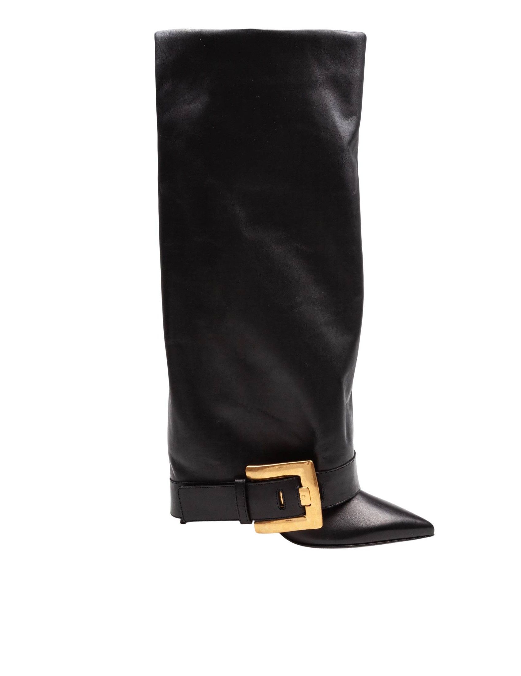 Balmain Schwarze Anthem Leder Stiefeletten