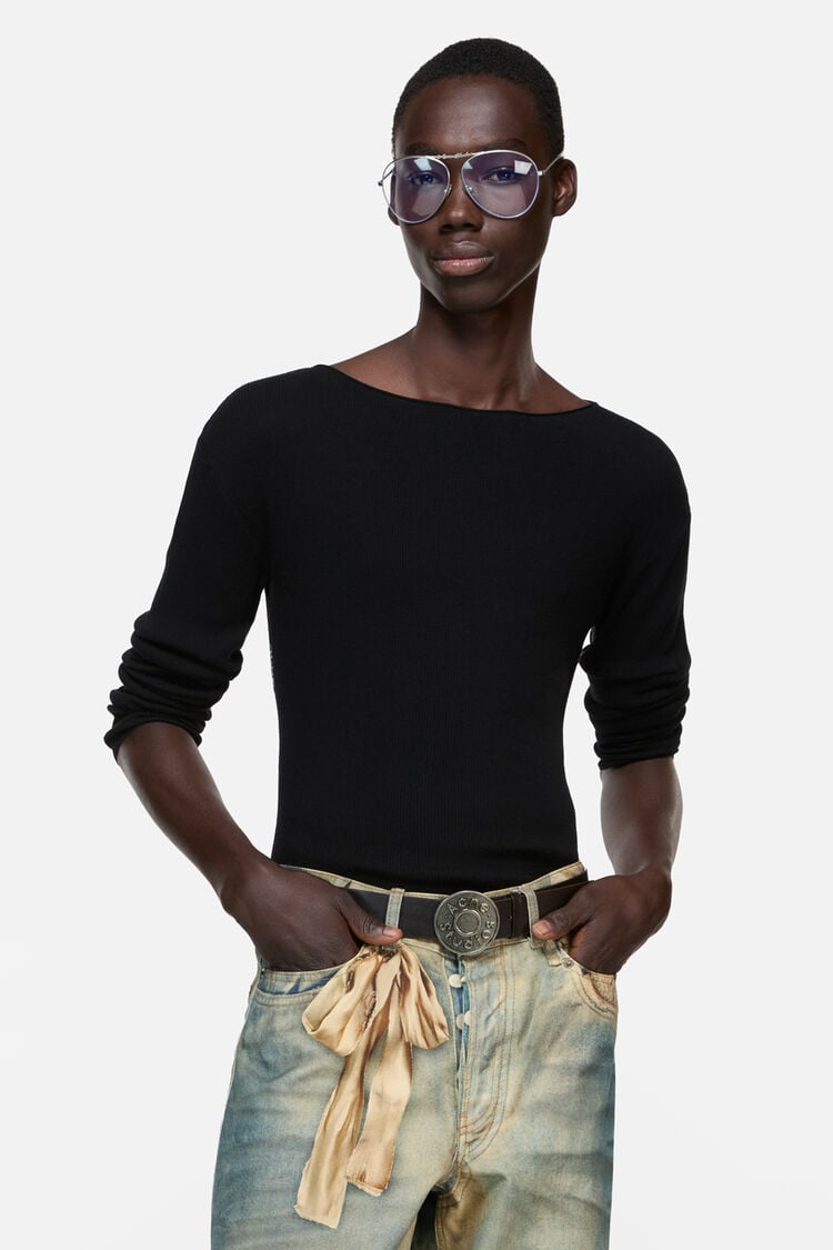 Strickpullover mit Logo-Tape